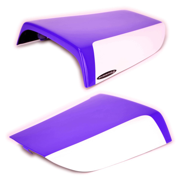 Pyramid Plastics Pyramid seat cowl | gloss purple/metallic white | kawasaki zx7-r 1996>2003